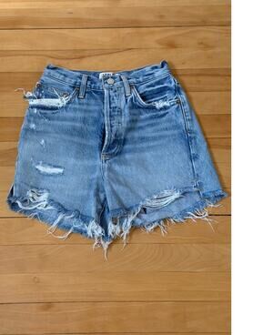 Agolde Parker Vintage Cut Off Shorts Light Wash 24 EUC